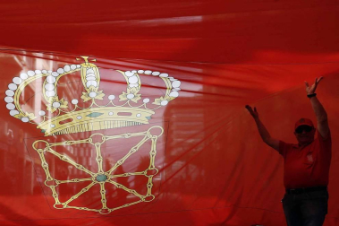 Fotos de la manifestación contra la política lingüística del Gobierno de Navarra celebrada este sábado en Pamplona.