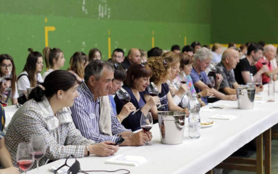 El municipio de la Zona Media de Navarra acogió este domingo el XX Día del Rosado, que contó con visitas guiadas, cata de vinos y una degustación.