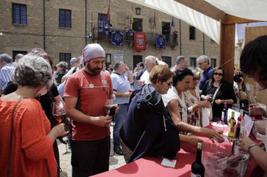 El municipio de la Zona Media de Navarra acogió este domingo el XX Día del Rosado, que contó con visitas guiadas, cata de vinos y una degustación.