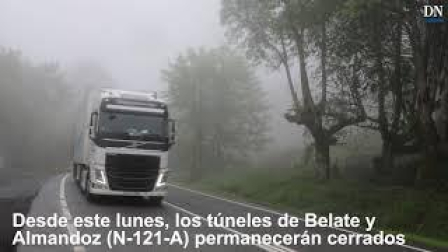 Cerrados por obras los túneles de Belate y Almándoz
