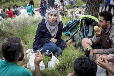 Los 'Caminos de la Hospitalidad' desembocaron el sábado en la cuna de San Francisco Javier con un centenar de refugiados sirios como símbolo de la acogida Navarra