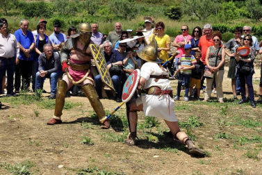 Santacara celebró celebró este domingo el XI Día de Cara, en el que la localidad recuerda sus orígenes romanos. Los vecinos pudieron trasladarse al antiguo Imperio a través de numerosas actividades, entre ellas, varias reconstrucciones históricas