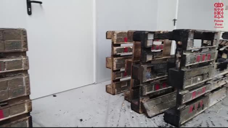 Descubren 143 kg de hachís escondidos dentro de palés