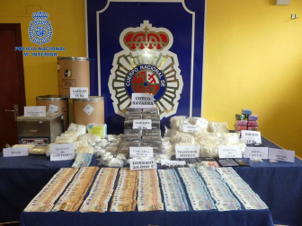Policía Nacional llevó a cabo la mayor operación contra el tráfico de cocaína, la mayor incautación de esta droga en la última década en la Comunidad foral.