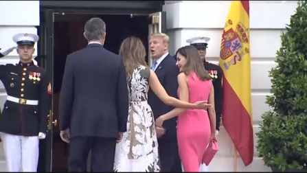 Trump recibe a los Reyes en la Casa Blanca