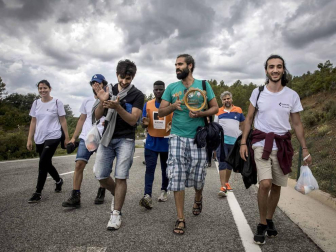 Los 'Caminos de la Hospitalidad' desembocaron el sábado en la cuna de San Francisco Javier con un centenar de refugiados sirios como símbolo de la acogida Navarra