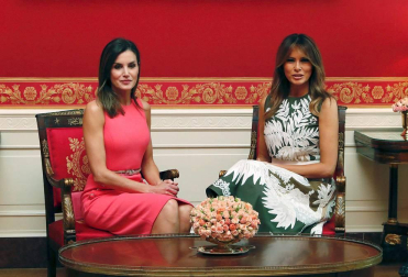 Encuentro entre la reina Letizia y Melania Trump en la Casa Blanca