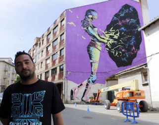 Taquen, Juan Landa, Deih, Pez y Doa han sido los cinco artistas encargados de transformar fachadas deterioradas o en desuso en auténticas obras de arte.