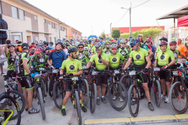 Disputa de la prueba de mountain bike en la Ribera de Navarra.