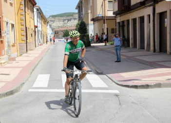 Disputa de la prueba de mountain bike en la Ribera de Navarra.
