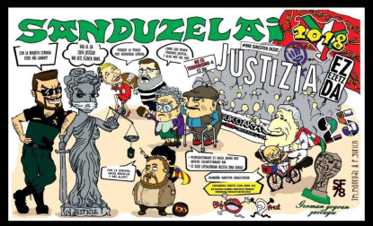 Este martes, la Federación de Peñas de Pamplona ha presentado las pancartas para estas fiestas