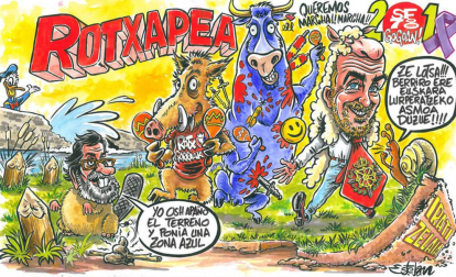 Este martes, la Federación de Peñas de Pamplona ha presentado las pancartas para estas fiestas