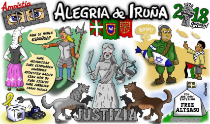 Este martes, la Federación de Peñas de Pamplona ha presentado las pancartas para estas fiestas