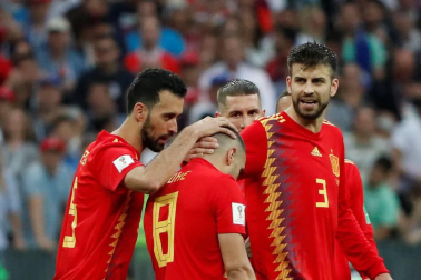 Galería de fotos de los jugadores de España tras caer eliminados del Mundial ante Rusia
