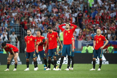 Galería de fotos de los jugadores de España tras caer eliminados del Mundial ante Rusia