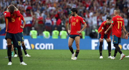 Galería de fotos de los jugadores de España tras caer eliminados del Mundial ante Rusia