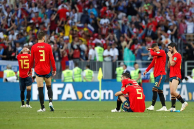 Galería de fotos de los jugadores de España tras caer eliminados del Mundial ante Rusia