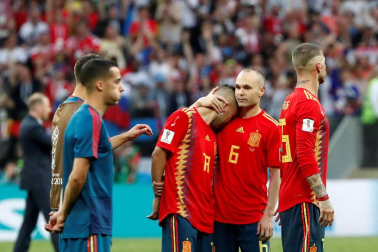 Galería de fotos de los jugadores de España tras caer eliminados del Mundial ante Rusia