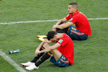 Galería de fotos de los jugadores de España tras caer eliminados del Mundial ante Rusia