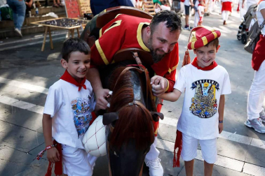 Recorrido del 6 de julio de 2018 de la Comparsa de Gigantes y Cabezudos de Pamplona