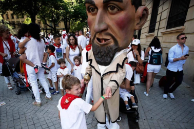 Recorrido del 6 de julio de 2018 de la Comparsa de Gigantes y Cabezudos de Pamplona