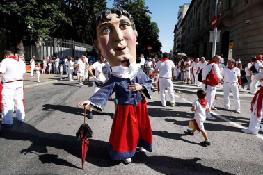 Recorrido del 6 de julio de 2018 de la Comparsa de Gigantes y Cabezudos de Pamplona