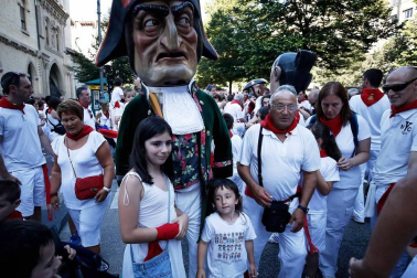 Recorrido del 6 de julio de 2018 de la Comparsa de Gigantes y Cabezudos de Pamplona