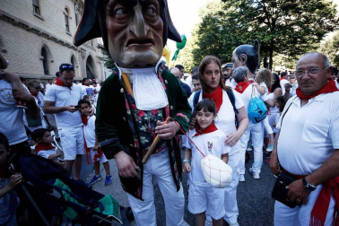 Recorrido del 6 de julio de 2018 de la Comparsa de Gigantes y Cabezudos de Pamplona
