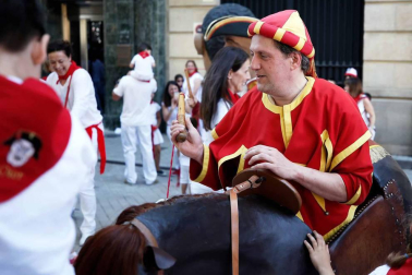 Recorrido del 6 de julio de 2018 de la Comparsa de Gigantes y Cabezudos de Pamplona