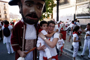 Recorrido del 6 de julio de 2018 de la Comparsa de Gigantes y Cabezudos de Pamplona