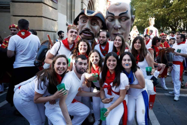 Recorrido del 6 de julio de 2018 de la Comparsa de Gigantes y Cabezudos de Pamplona