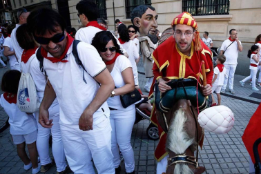 Recorrido del 6 de julio de 2018 de la Comparsa de Gigantes y Cabezudos de Pamplona