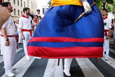 Recorrido del 6 de julio de 2018 de la Comparsa de Gigantes y Cabezudos de Pamplona