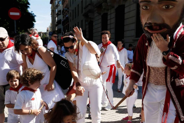 Recorrido del 6 de julio de 2018 de la Comparsa de Gigantes y Cabezudos de Pamplona