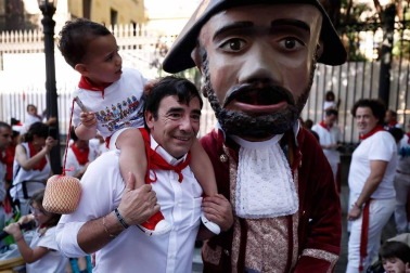 Recorrido del 6 de julio de 2018 de la Comparsa de Gigantes y Cabezudos de Pamplona