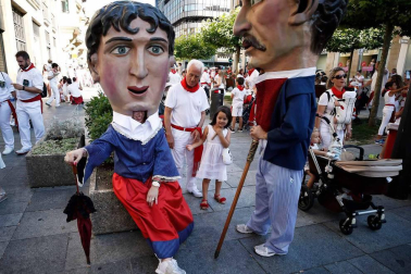 Recorrido del 6 de julio de 2018 de la Comparsa de Gigantes y Cabezudos de Pamplona
