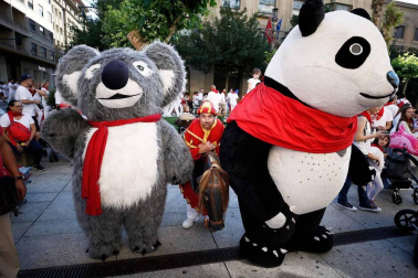 Recorrido del 6 de julio de 2018 de la Comparsa de Gigantes y Cabezudos de Pamplona