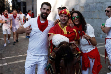 Recorrido del 6 de julio de 2018 de la Comparsa de Gigantes y Cabezudos de Pamplona