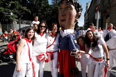 Recorrido del 6 de julio de 2018 de la Comparsa de Gigantes y Cabezudos de Pamplona