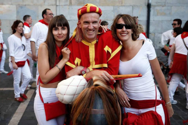 Recorrido del 6 de julio de 2018 de la Comparsa de Gigantes y Cabezudos de Pamplona