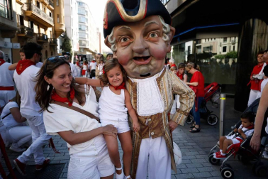 Recorrido del 6 de julio de 2018 de la Comparsa de Gigantes y Cabezudos de Pamplona