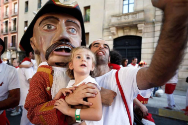 Recorrido del 6 de julio de 2018 de la Comparsa de Gigantes y Cabezudos de Pamplona