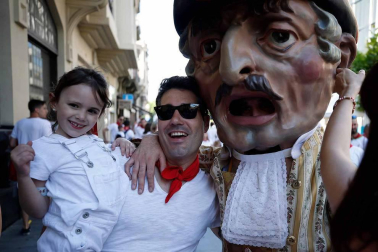 Recorrido del 6 de julio de 2018 de la Comparsa de Gigantes y Cabezudos de Pamplona