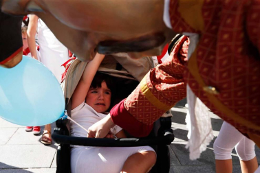 Recorrido del 6 de julio de 2018 de la Comparsa de Gigantes y Cabezudos de Pamplona