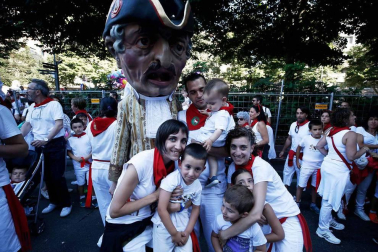 Recorrido del 6 de julio de 2018 de la Comparsa de Gigantes y Cabezudos de Pamplona