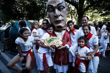 Recorrido del 6 de julio de 2018 de la Comparsa de Gigantes y Cabezudos de Pamplona