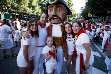 Recorrido del 6 de julio de 2018 de la Comparsa de Gigantes y Cabezudos de Pamplona