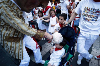Recorrido del 6 de julio de 2018 de la Comparsa de Gigantes y Cabezudos de Pamplona
