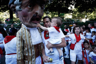 Recorrido del 6 de julio de 2018 de la Comparsa de Gigantes y Cabezudos de Pamplona