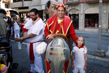 Recorrido del 6 de julio de 2018 de la Comparsa de Gigantes y Cabezudos de Pamplona